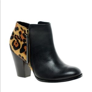 Aldo Cedrina Leather and Leopard Booties
